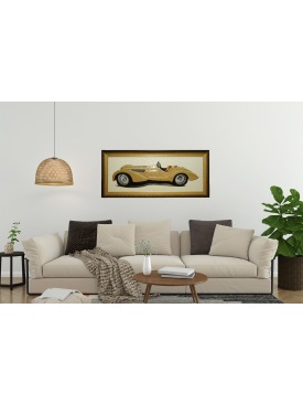 60X90 Suni Deri Nakışlı Classic Araba