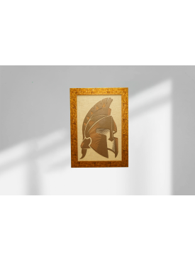 55X80 ÇUVAL ÜZERİ DERİ NAKIŞLI ŞOVALYE FİGÜR